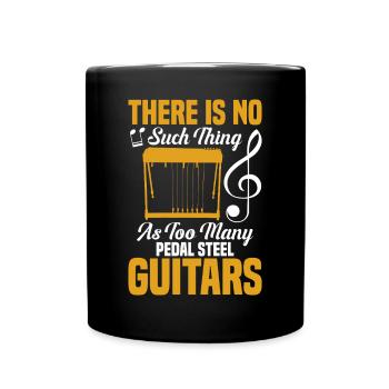 Pedal Steel Guitariste Instrument à cordes Montagne - Mug uni - noir - Devant