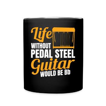 Pedal Steel Guitariste Instrument à cordes Montagne - Mug uni - noir - Devant