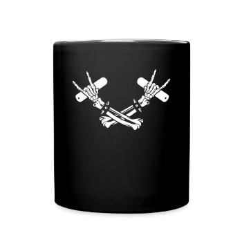 Pedal Steel Guitarist String Instrument Mountain - Full Colour Mug - black - Front