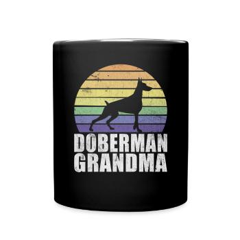Doberman Gifts - Tasse einfarbig - Schwarz - Vorne