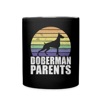 Doberman Gifts - Tasse einfarbig - Schwarz - Vorne