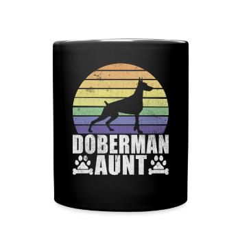 Doberman Gifts - Tasse einfarbig - Schwarz - Vorne