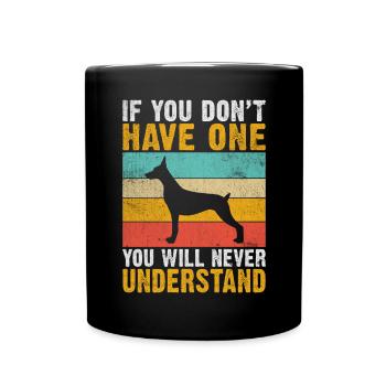 Doberman Gifts - Tasse einfarbig - Schwarz - Vorne