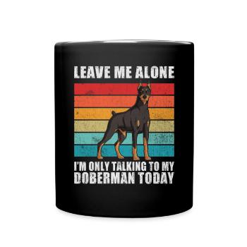 Doberman Gifts - Tasse einfarbig - Schwarz - Vorne