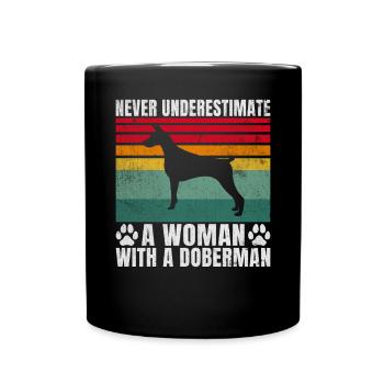 Doberman Gifts - Tasse einfarbig - Schwarz - Vorne