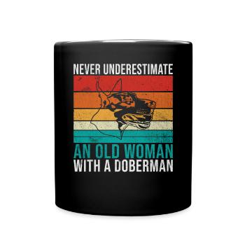 Doberman Gifts - Tasse einfarbig - Schwarz - Vorne