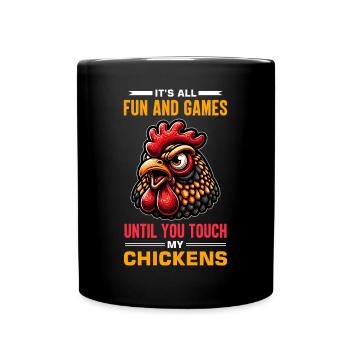 Chicken Chickens - Full Colour Mug - black - Front