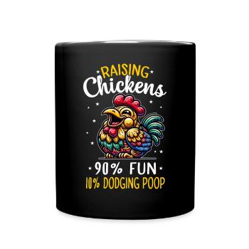Chicken Chickens - Full Colour Mug - black - Front