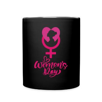 Internationaler Frauentag - Tasse einfarbig - Schwarz - Vorne