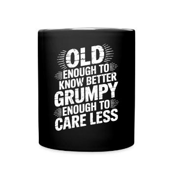 Grumpy Old Man Grumpy - Full Colour Mug - black - Front