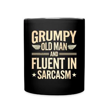 Grumpy Old Man Grumpy - Full Colour Mug - black - Front