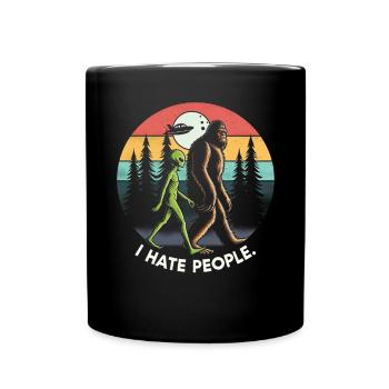 Alien UFO Alien Galaxy Geschnek - Full Colour Mug - black - Front