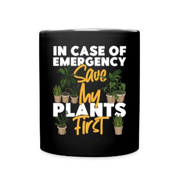 Plant Lover Gardening In Case Of - Full Colour Mug - black - Front