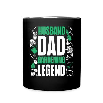 Amoureux des plantes Jardinage Papa Mari - Mug uni - noir - Devant