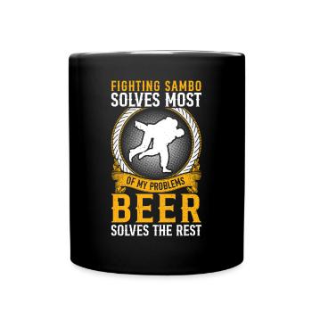 Fighting Sambo solves most of my problems - Sambo - Full Colour Mug - black - Front