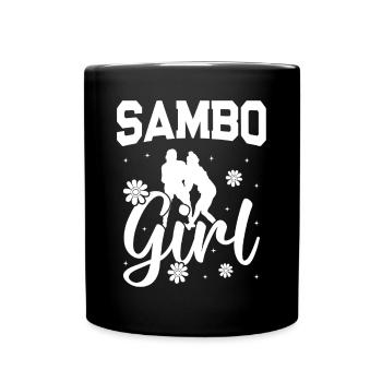 Sambo Fighter Sambo Martial Arts - Sambo Girl - Full Colour Mug - black - Front