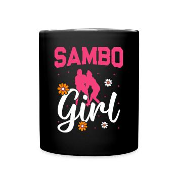 Sambo Girl - Sambo Martial Arts Sambo Fighter - Full Colour Mug - black - Front