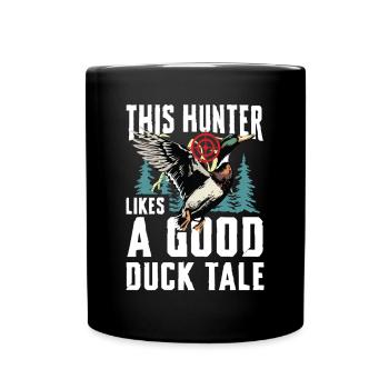 Duck hunters shoot heavier loads flag - Full Colour Mug - black - Front