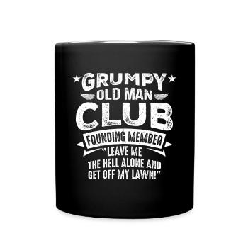 Grumpy Old Man Grumpy - Full Colour Mug - black - Front