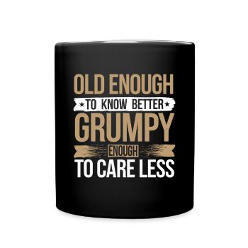 Grumpy Old Man Grumpy - Full Colour Mug - black - Front