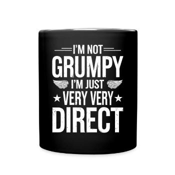 Grumpy Old Man Grumpy - Full Colour Mug - black - Front