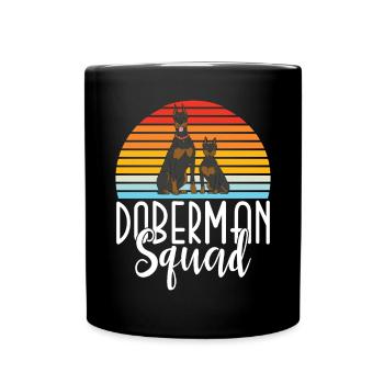 Doberman Gifts - Tasse einfarbig - Schwarz - Vorne