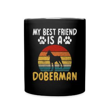 Doberman Gifts - Tasse einfarbig - Schwarz - Vorne
