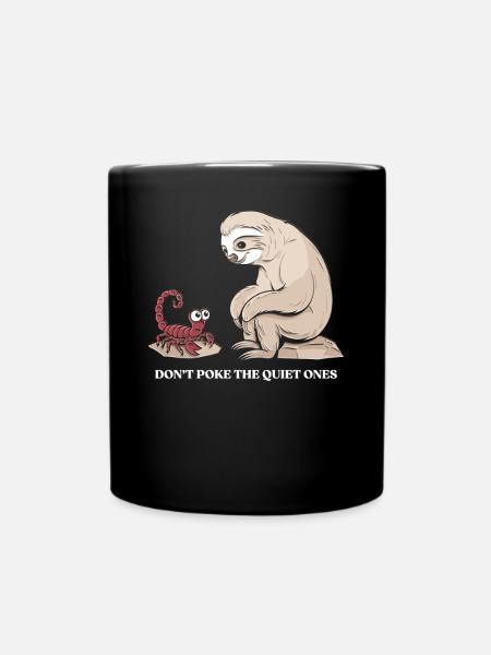 Skorpion Sternzeichen Faultier: Don't Poke The - Tasse einfarbig - Schwarz