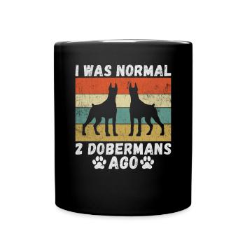 Doberman Gifts - Tasse einfarbig - Schwarz - Vorne