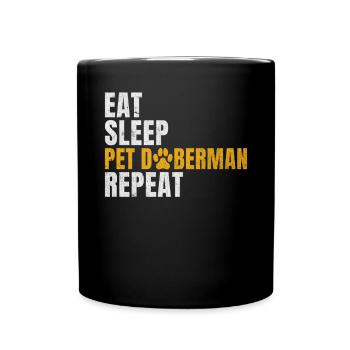Doberman Gifts - Tasse einfarbig - Schwarz - Vorne