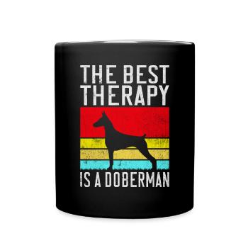 Doberman Gifts - Tasse einfarbig - Schwarz - Vorne