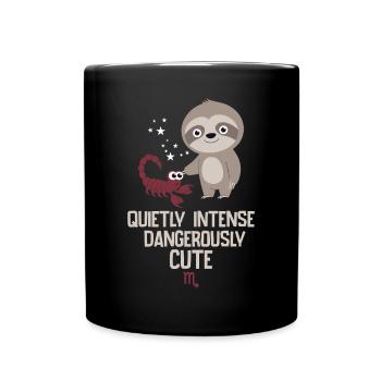 Signe du zodiaque Scorpion Paresse : Calme Intense - Mug uni - noir - Devant