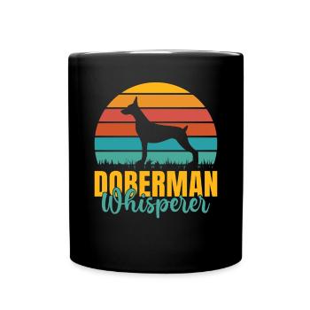 Doberman Gifts - Tasse einfarbig - Schwarz - Vorne