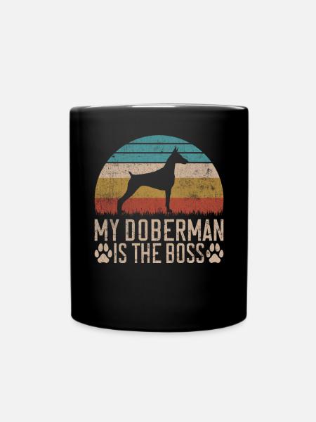 Doberman Gifts - Tasse einfarbig - Schwarz
