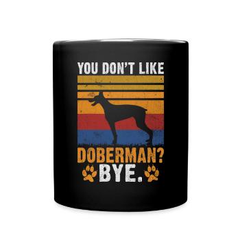 Doberman Gifts - Tasse einfarbig - Schwarz - Vorne