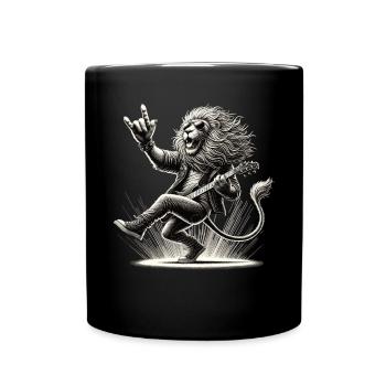 Rocking Lion – Sauvage et bruyant - Mug uni - noir - Devant