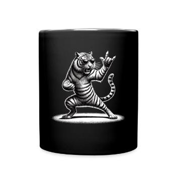 Tigre à bascule – sauvage et libre - Mug uni - noir - Devant