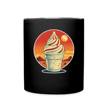 cream sundae portrait - Full Colour Mug - black - Front
