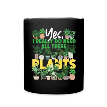 Amateur de plantes jardinage , je - Mug uni - noir - Devant