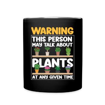 Plant Lover Gardening Avertissement Ceci - Mug uni - noir - Devant
