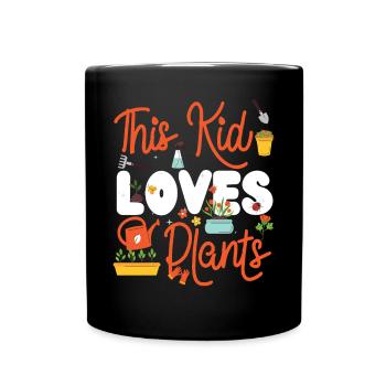 Plant Lover Gardening Kid This Kid - Tasse einfarbig - Schwarz - Vorne