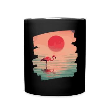 Flamant - Mug uni - noir - Devant