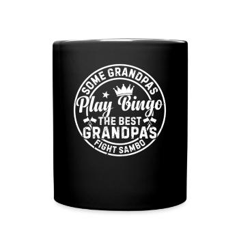Some grandpas play bingo the best grandpas fight - Full Colour Mug - black - Front