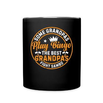 Some grandpas play bingo the best grandpas fight - Full Colour Mug - black - Front