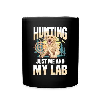 Chasse au Labrador - Mug uni - noir - Devant