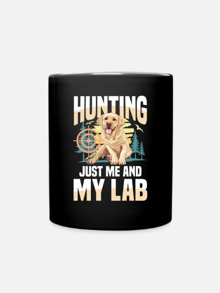 Jagd Mit Labrador - Tasse einfarbig - Schwarz