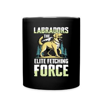 Chasse au Labrador - Mug uni - noir - Devant