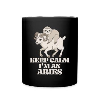Keep Calm I'm An Aries Zodiac Soth - Full Colour Mug - black - Front