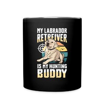 Golden Retriever : les chiens de chasse au canard par excellence - Mug uni - noir - Devant