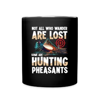 Duck hunters shoot heavier loads flag - Full Colour Mug - black - Front